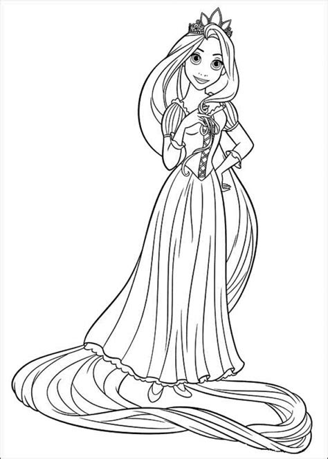 Free Printable Rapunzel Coloring Pages Everfreecoloring Com