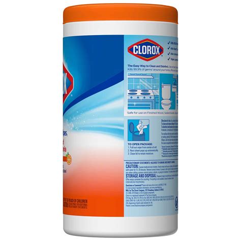 clorox® disinfecting wipes 75 ct orange fusion® stigler supply co