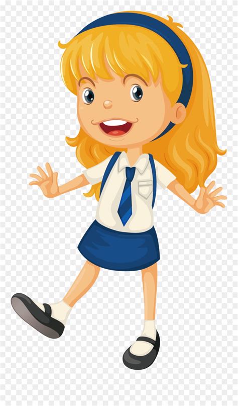 Download Animation Schools School Uniform Girls Starting School