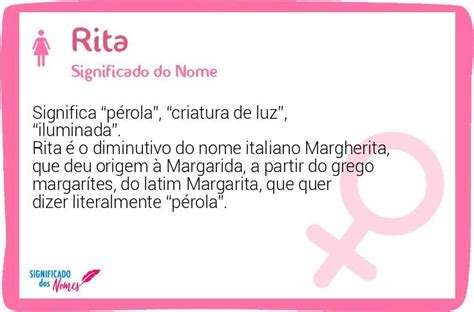 Significado Do Nome Rita Significado Dos Nomes Hot Sex Picture
