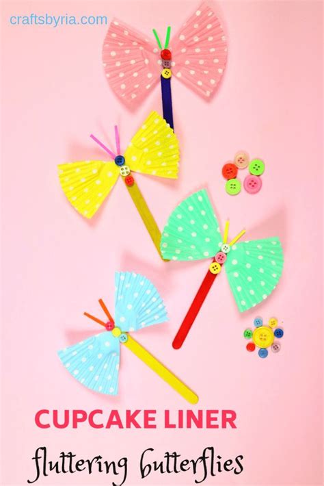 Fluttering Butterfly Craft For Kids From Cup Cake Liner Butterfly