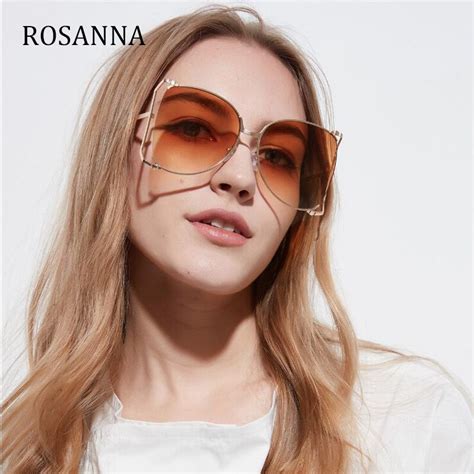 Rosanna Oversized Square Sunglasses Women 2018 New Big Frame Pearl Decoration Clear Lens Sun