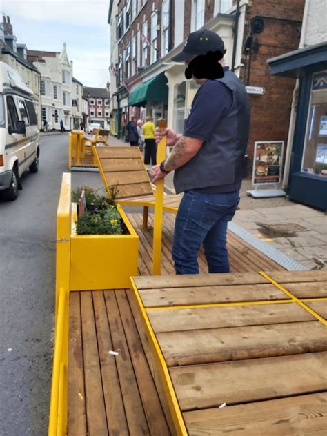 Controversial Louth Parklets Damaged By Wilful Vandalism Lincolnshire Live