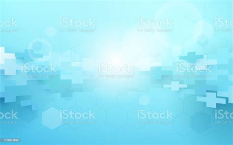 Abstract Geometric Medical Cross Shape Medicine And Science Concept