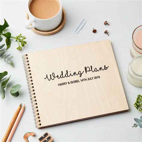Personalised Wooden Wedding Planner Book By Tillie Mint Loves
