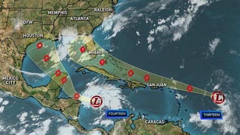 2 Tropical Storms Form Could Hit Gulf Coast Florida Next Week Nbc 5