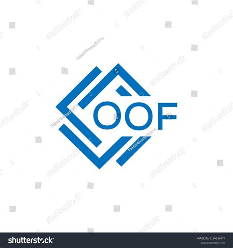 Oof Letter Logo Design On White Stock Vector Royalty Free 2196186477