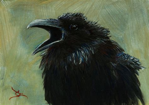 Call Of The Raven Painting By Dee Carpenter