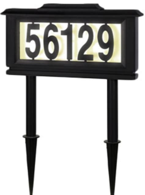 Outdoor Lighted House Number Sign Led Solar Powered
