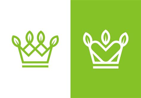 Premium Vector Crown Leaf Abstract Logo Design Simple Creative Icon