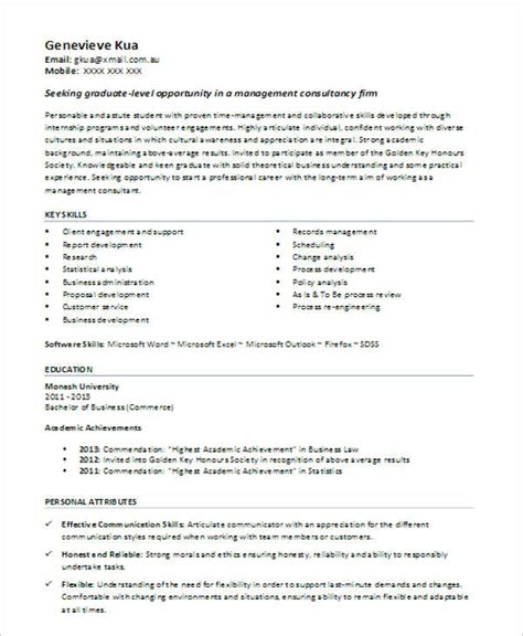 Resume Template For Business Graduate Resume Examples Library