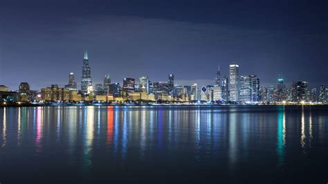 Chicago Skyline Sunset Wallpaper Chicago 4k Wallpaper Skyline