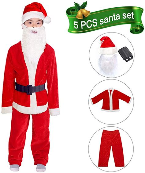 Boys Santa Costume Child Santa Suit Velvet Santa Claus
