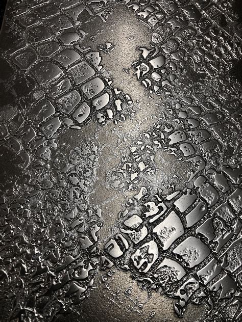 Luxe Surface Design Studio Liquid Metal Art Unique Metal Textures