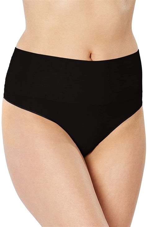 Spanx Women S Everyday Shaping Panties Seamless Thong Black Thongs Md Walmart Canada