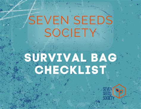 Free Survival Bag Checklist Mysite