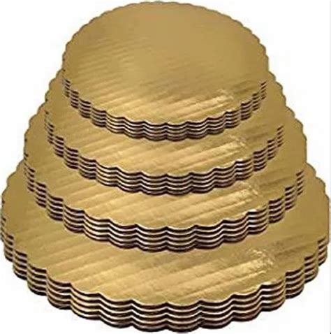 Golden Cardboard Cake Base Size 7 8 9 10 11 12 14 16 Rs 235 Piece