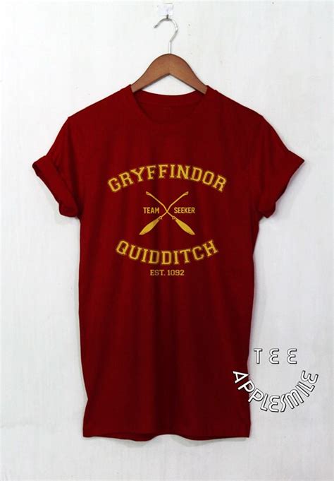 Gryffindor Quidditch Shirt Team T Shirt Harry By Applesmiletee