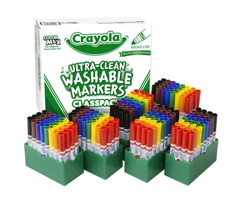 Crayola Ultra Clean Washable Marker Classpack Broad Line Assorted