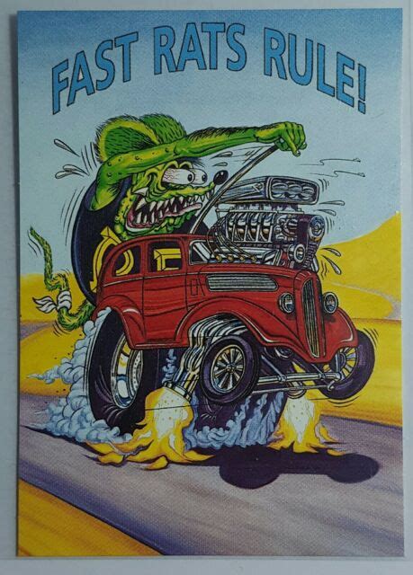 1996 Rat Fink Card Fast Rats Rule By Ed Big Daddy Roth Ebay