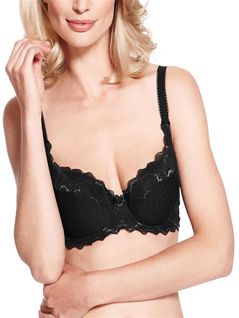 Marks And Spencer Mand5 Adored Black Peony Lace Padded Full Cup Bra