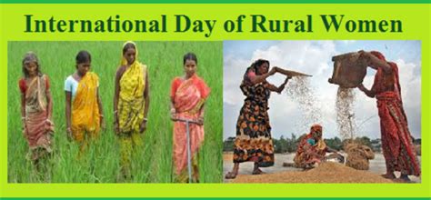 International Day Of Rural Women Being Observed Today