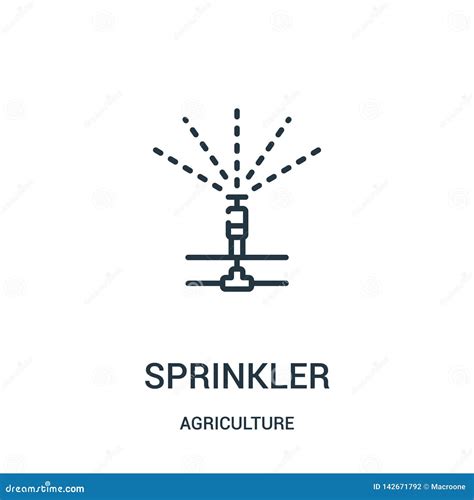 Sprinkler Icon Vector From Agriculture Collection Thin Line Sprinkler