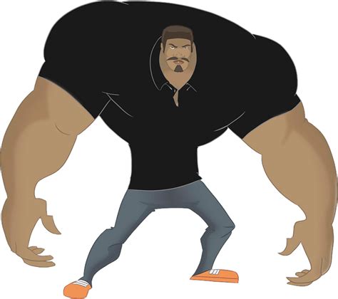 Strong Muscle Man Cartoon Clipart