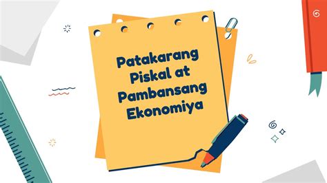 Patakarang Piskal At Ang Pambansang Ekonomiya 1 Youtube