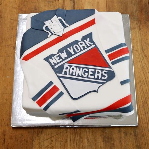 New York Rangers Grooms Cake By Sablée Hockey Party Hockey Birthday