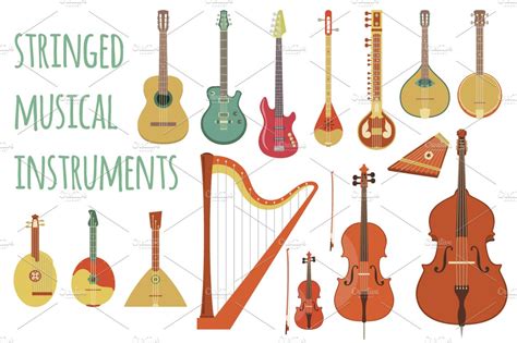 Stringed Musical Instruments Graphic Objects ~ Creative Market
