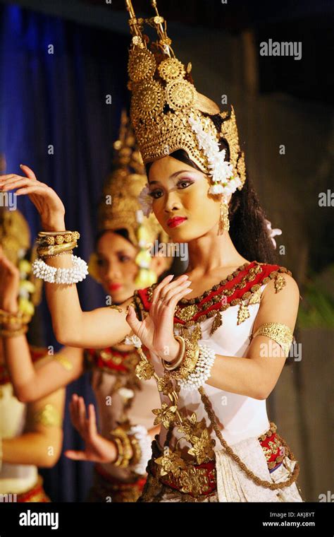 Apsara Dancer Siem Reap Cambodia Girl Woman Dance Traditional Stock Photo Royalty Free Image