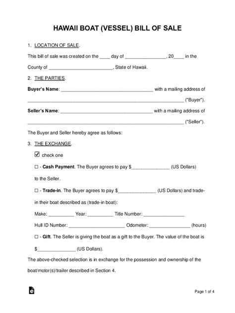 Hi Boat Vessel Bill Of Sale 2015 2022 Fill And Sign Printable