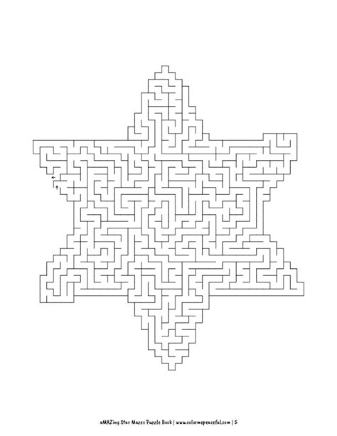 Amazing Star Mazes Puzzle Book Volume 1 Printable Instant Etsy