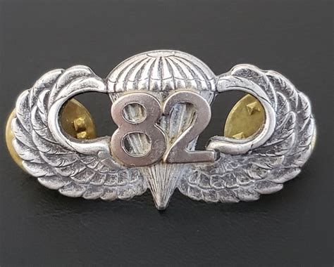 82nd Airborne Jump Wing Badge Us Army Parachutist Pin Military Insignia