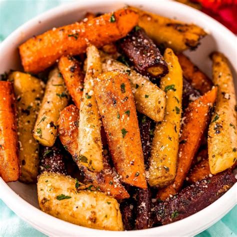 parmesan roasted carrots easy side dish the chunky chef