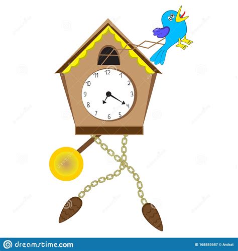 Crazy Cuckoo Clock Cartoon Vector 30279283