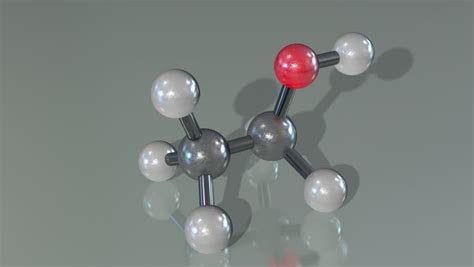 Butane Molecular Model Atoms Are Represented As Spheres In A Ball And