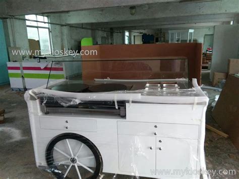 Small grill, hot and cold water, and a single sink. food vending carts for sale mobile hot dog cart