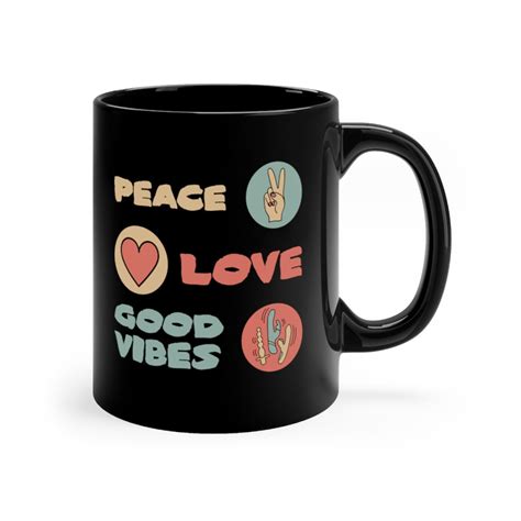 Peace Love Good Vibes Mug Adult Humor Vibrators Mug Vibrator Etsy