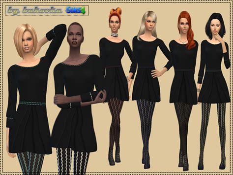 Set Dress And Tights By Bukovka At Tsr Sims 4 Updates