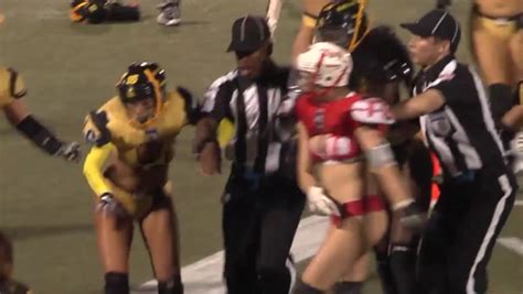 Lingerie Football League Turns Nasty As Bootylicious Babe Floors Rival With Single Punch Daily