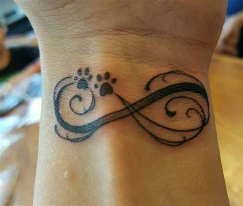 Tattoo Infinity Symbol With Paw Prints Pawprint Tattoo Dog Paw Tattoo