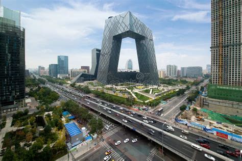 China Beijing City China Central Television Cctv Building Is Editorial