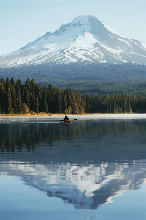 Snow Capped Mountain Reflecting On Water · Free Stock Photo
