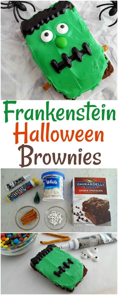 Frankenstein Halloween Brownies A Spectacled Owl Recipe Halloween