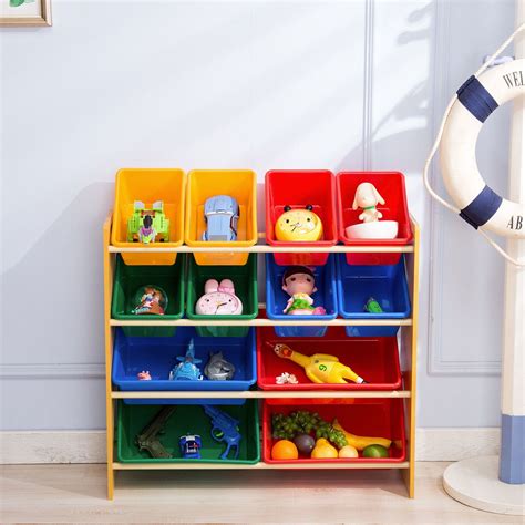 Toy Bin Organizer Kids Childrens Storage Toy Box Playroom Bedroom Shelf