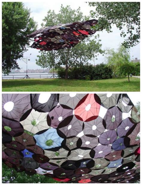 Penumbrella Canopy Of Recycled Umbrellas Recyclart