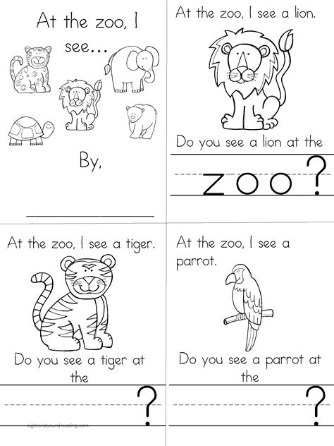 Printable Zoo Animals Worksheets For Kindergarten
