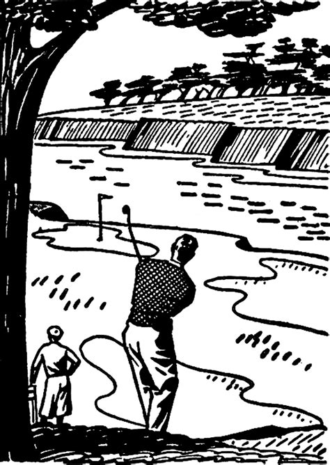It's required to give attribution if you use this image on your website: Retro Golf Images - Black and White Clip Art - The ...